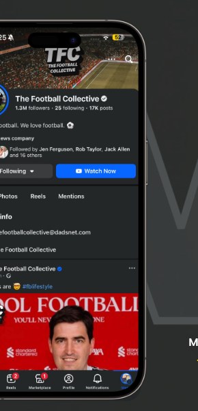The Football Collective Facebook page — 1.3M followers